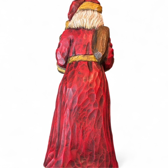 Craig Kirkwood Hand Carved Resin Santa Signed Vintage - Picture 4 of 5